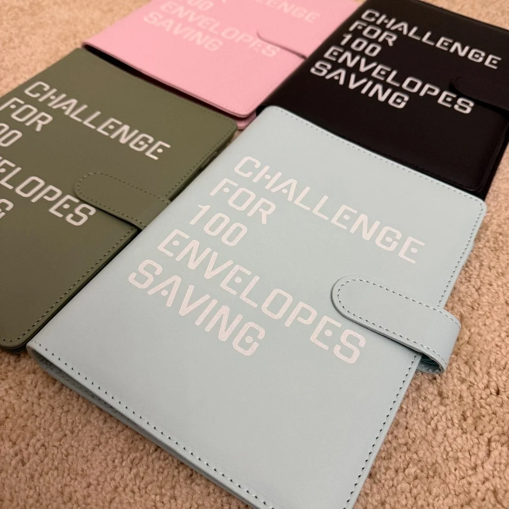 BLUE 100 Money Savings Challenge A5 Money Binder Book Money Budget Book Budget